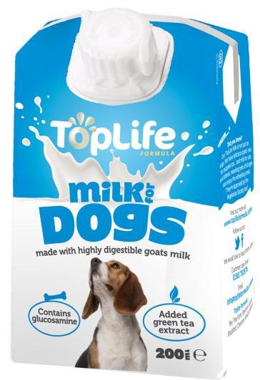 TopLife 🐐 Goats' Milk for 🐶 Dogs - Highly Digestible with Less Lactose