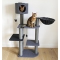 Catwalk Collection Charcoal Felt Cat Triple Tower