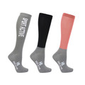 Hy Sport Active Coral Rose/Pencil Point Grey/Black Riding Socks