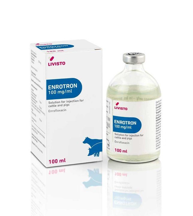 Enrotron 100 mg/ml Solution for injection for cattle, sheep, goats and pigs