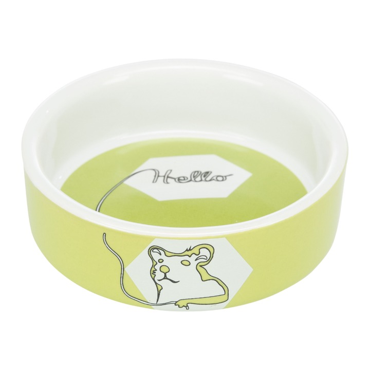 Trixie Ceramic Bowl with Hello Comic Hamster