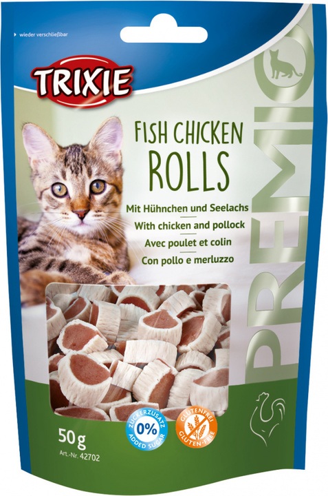 Trixie PREMIO Fish Chicken Rolls for Cats