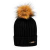 Coldstream Lamberton Black Bobble Hat