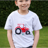 British Country Collection Big Red Tractor Ash Grey Childrens T-Shirt