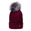 Hy Equestrian Vanoise Knitted Bobble Maroon Red Hat
