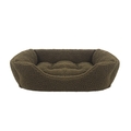 40 Winks Green Pile Fleece Square Bed for Dogs