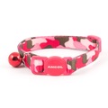 Ancol Camouflage Safety Buckle Pink Cat Collar