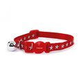 Ancol Safety Buckle Cat Collar Reflective Star Red