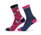 Aubrion Bamboo Childs Ankle Socks Horse Print