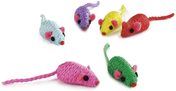 Beeztees Glitter Rope Mouse Assorted Barrel