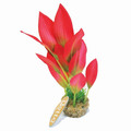 Betta Red Flame Silk Plant with Sand Base for Fish