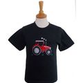 British Country Collection Big Red Tractor Navy Childrens T-Shirt