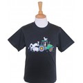 British Country Collection Farmyard Childrens T-Shirt Navy