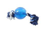 Buster Strong Ball with Rope Dog Toy Ice Blue
