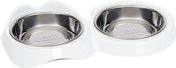 Catit PIXI White Double Food Dish for Cats