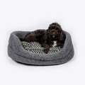 Danish Design Fleece Arrows Slumber Dog Bed Charcoal