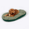 Danish Design Green Herringbone Fleece Quilted Mattress for Dogs