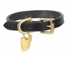 Digby & Fox Flat Leather Dog Collar Black