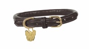 Digby & Fox Rolled Leather Dog Collar Brown