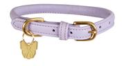 Digby & Fox Rolled Leather Dog Collar Lilac