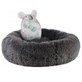 Dream Paws Anxiety Reducing Plush Bed with Plush Toy for Dogs
