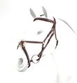 Equipe Emporio Grackle Bridle Brown with Brass Fittings