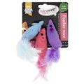 Meowee Assorted Feather Mice Cat Toy