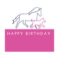 Gubblecote Beautiful Greetings Card Happy Birthday Horse and Dog