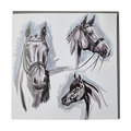 Gubblecote Watercolour Greetings Card Trio of Horse's
