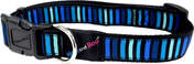 Hem & Boo Block Design Dog Collar Blue