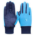 Hy Equestrian Children's Winter Two Tone Riding Gloves Navy/Blue