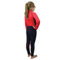 Hy Equestrian DynaMizs Ecliptic Riding Tights Red & Navy
