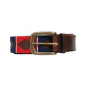 Hy Equestrian Ladies Polo Belt Red, Navy & White