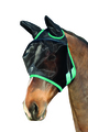 Hy Equestrian Mesh Half Mask with Ears Black/Teal