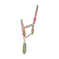 Hy Equestrian Multicolour Adjustable Head Collar with Rope Petrol & Pink & Magenta