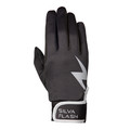Hy Equestrian Silva Flash Black/Reflective Silver Riding Gloves