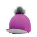 Hy Equestrian Sport Active Vivid Merlot Hat Silk with Interchangeable Pom Pom for Ladies