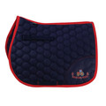 Hy Equestrian Tractors Rock Saddle Pad Navy/Red