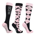 HYCONIC Pattern Children's Socks by Hy Equestrian Navy/Rose