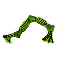 Jolly Pets Knot-n-Chew Squeaker Rope 3 Knot Green/Black