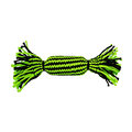 Jolly Pets Knot-n-Chew Tube Squeaker Rope Green/Black