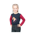 Little Rider Riding Star Collection Long Sleeve T-Shirt for Kids Navy/Burgundy