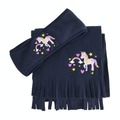 Little Rider The Princess and the Pony Navy & Peach Head Band and Scarf Set