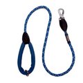 Long Paws Comfort Collection Rope Lead Navy Blue with Screw Lock Karabiner