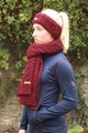 Mark Todd Burgundy Knitted Scarf