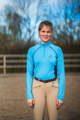 Mark Todd Ladies Summer Vented Base Layer Sky Blue/Navy