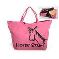 Moorland Rider Horse Stuff Oversized Tote Berry Pink