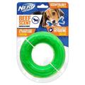 Nerf Green Beef Scent Scentology Solid Core Ring Dog Toy
