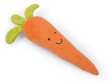 Petface Foodie Faces Furry Carrot Dog Toy