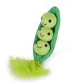 Petface Peas in a Pod Feather and Bell Plush Cat Toy
